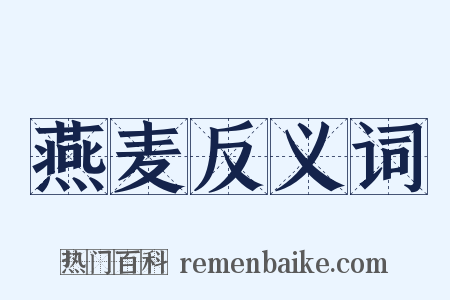 燕麦反义词是什么意思的图片